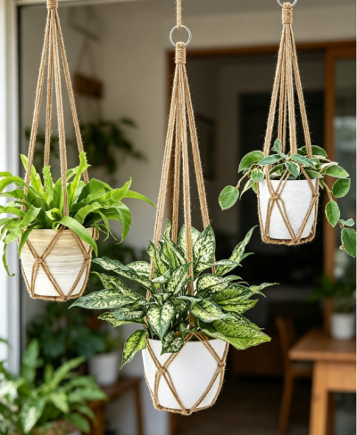 Macrame Plant Hanger, Hanging Planter Basket
